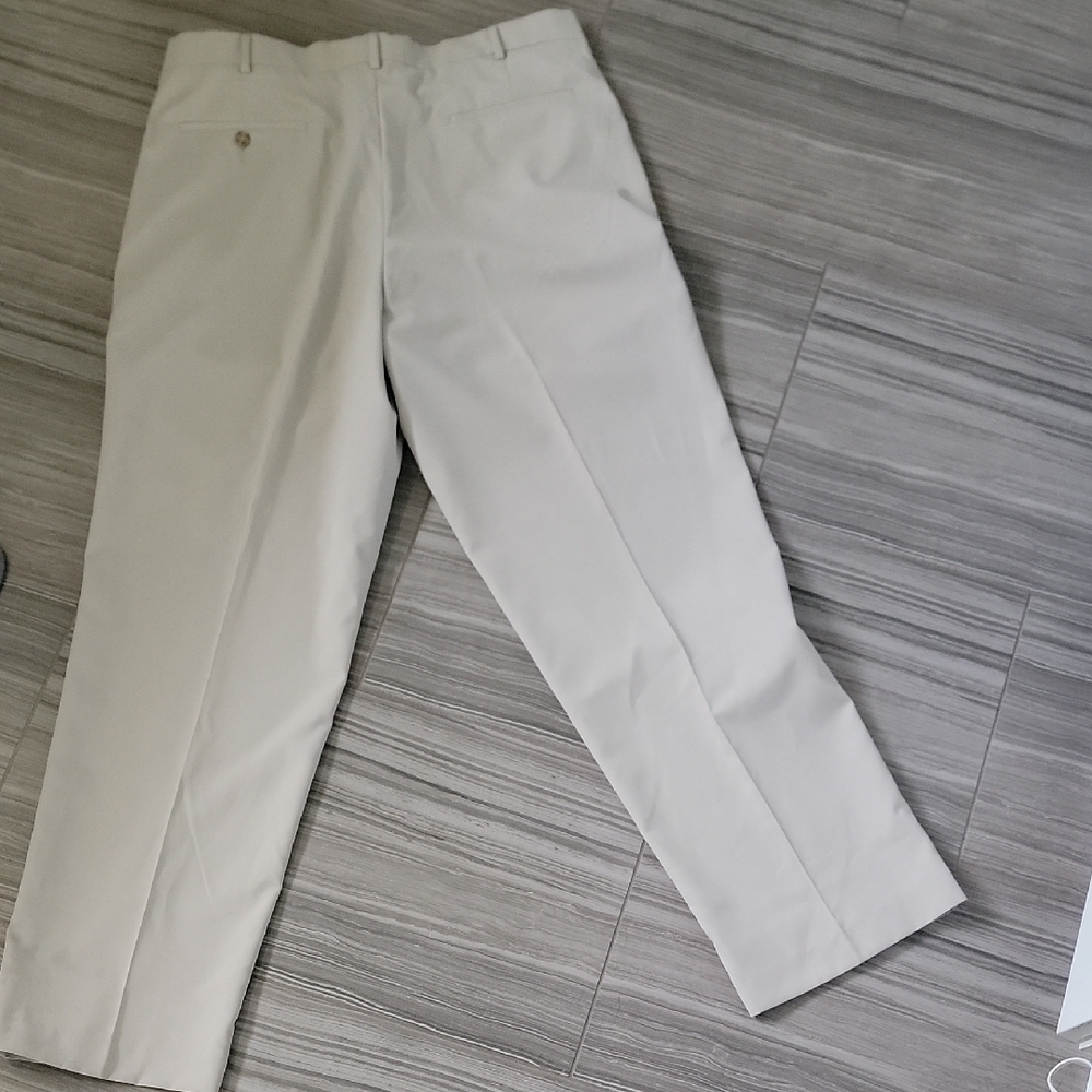 PGA Tour White Dress Pants Flat Front Straight Leg - Picture 5 of 9